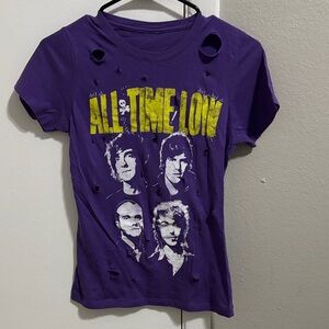 Distressed All Time Low band tee
